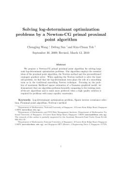 Solving log-determinant optimization problems by a Newton