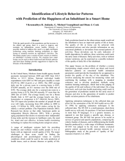 Identification of Lifestyle Behavior Patterns with