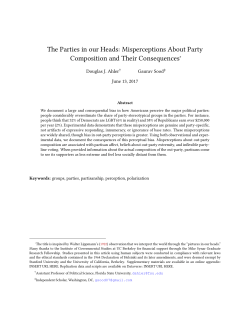 The Parties in our Heads: Misperceptions About Party