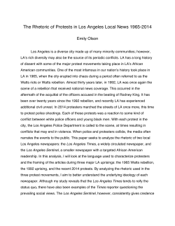 The Rhetoric of Protests in Los Angeles Local News 1965-2014