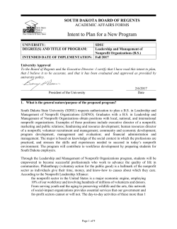 Leadership and Management of Nonprofit Organizations (BS)