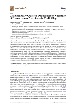 Grain Boundary Character Dependence on Nucleation of