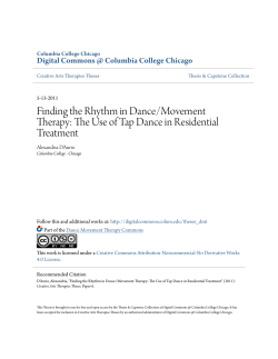 Finding the Rhythm in Dance/Movement Therapy