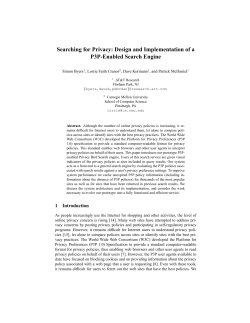 Design and Implementation of a P3P