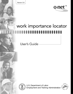 User`s Guide - O*NET Resource Center