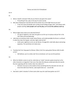Romeo and Juliet Act III Breakdown Act III IIIi &bull; What is