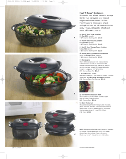 Heat `N Serve&reg; Containers Automatic vent allows