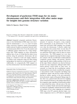Development of pachytene FISH maps for six maize chromosomes
