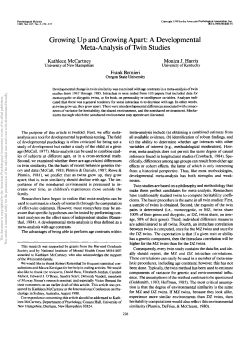 Growing Up and Growing Apart: A Developmental Meta
