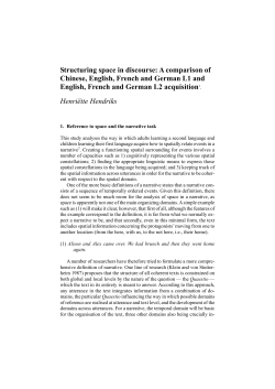 Structuring space in discourse: A comparison of