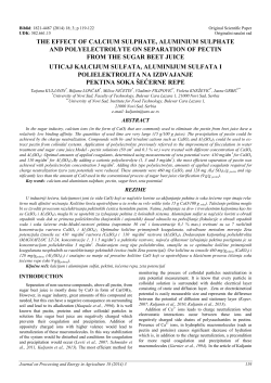 the effect of calcium sulphate, aluminium sulphate and