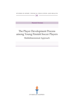 The Player Development Process among Young Finnish Soccer