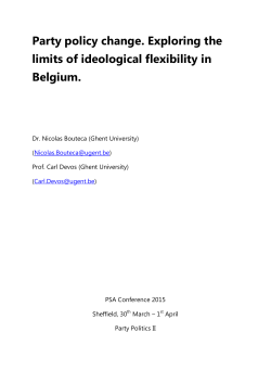 Party policy change. Exploring the limits of ideological flexibility in