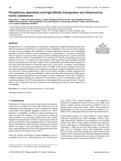 Phosphorus speciation and highaffinity transporters are influenced