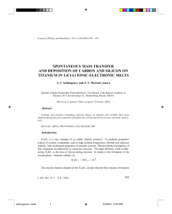 Spontaneous mass transfer and deposition of carbon