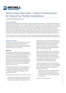 Hydrocarbon Dew Point &ndash; Critical Considerations for Natural Gas