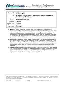 Cabling standard - Odyssey Charter School