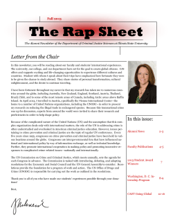 The Rap Sheet - Illinois State University Criminal Justice Sciences
