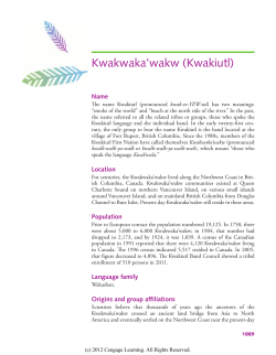 Kwakwaka`wakw (Kwakiutl) - New Providence School District