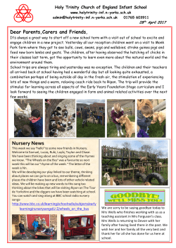 Holy Trinity Infants Newsletter 28th April 2017