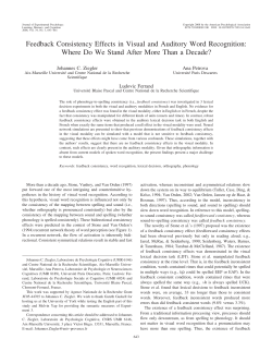 Feedback Consistency Effects in Visual and Auditory Word