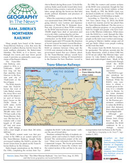 BAM&hellip;SIBERIA`S NORTHERN RAILWAY