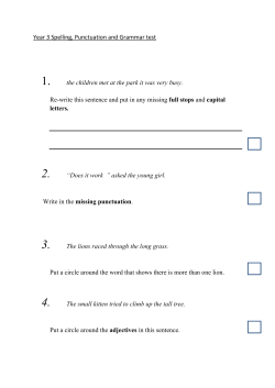 18 05 15 Year 3 SPAG Test