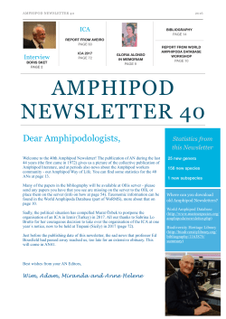 amphipod newsletter 40 - World Register of Marine Species