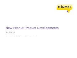 New Peanut Product Developments