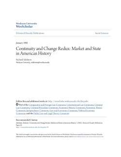 Continuity and Change Redux: Market and State in