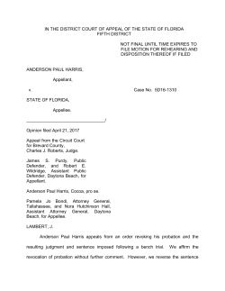 Harris v. State - Fifth District Court of Appeal
