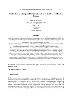 The Factors of Changes of Relative Location in Central and Eastern