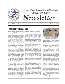 Newsletter - International Center - University of California San Diego