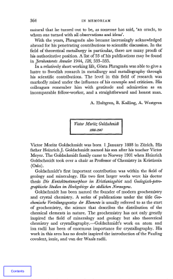 In Memoriam: Victor Moritz Goldschmidt