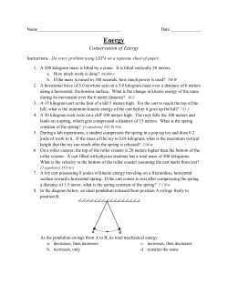Conservation of Energy