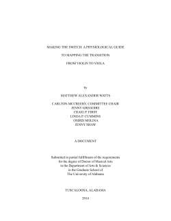 MAKING THE SWITCH: A PHYSIOLOGICAL GUIDE TO
