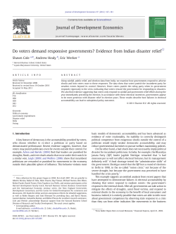 Do voters demand responsive governments? Evidence from Indian