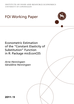 Econometric Estimation of the Constant Elasticity of Substitution