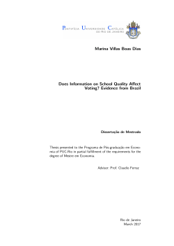 Marina Villas Boas Dias Does Information on School Quality Affect