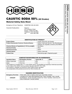 Caustic Soda - Aquatic Specialty Services
