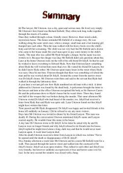 66 The lawyer, Mr Utterson, was a shy, quiet and