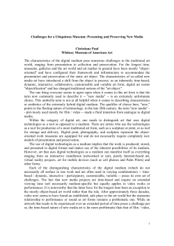 Challenges for a Ubiquitous Museum: Presenting