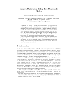 Camera Calibration Using Two Concentric Circles