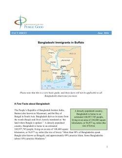 Bangladeshi Immigrants in Buffalo