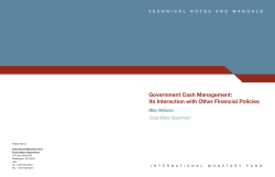 Government Cash Management: Its Interaction with Other