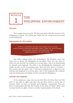 THE PHILIPPINE ENVIRONMENT