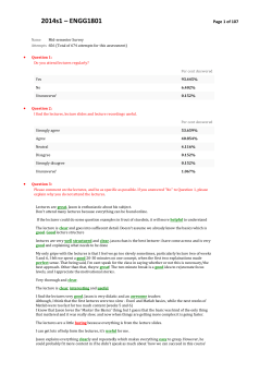 2014s1 &ndash; ENGG1801 - The University of Sydney