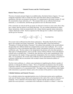 Osmotic Pressure and the Virial Expansion: Kinetic Theory of