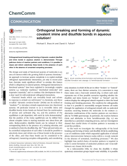 Orthogonal breaking and forming of dynamic covalent imine and