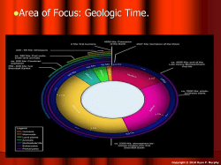 Area of Focus: Geologic Time.